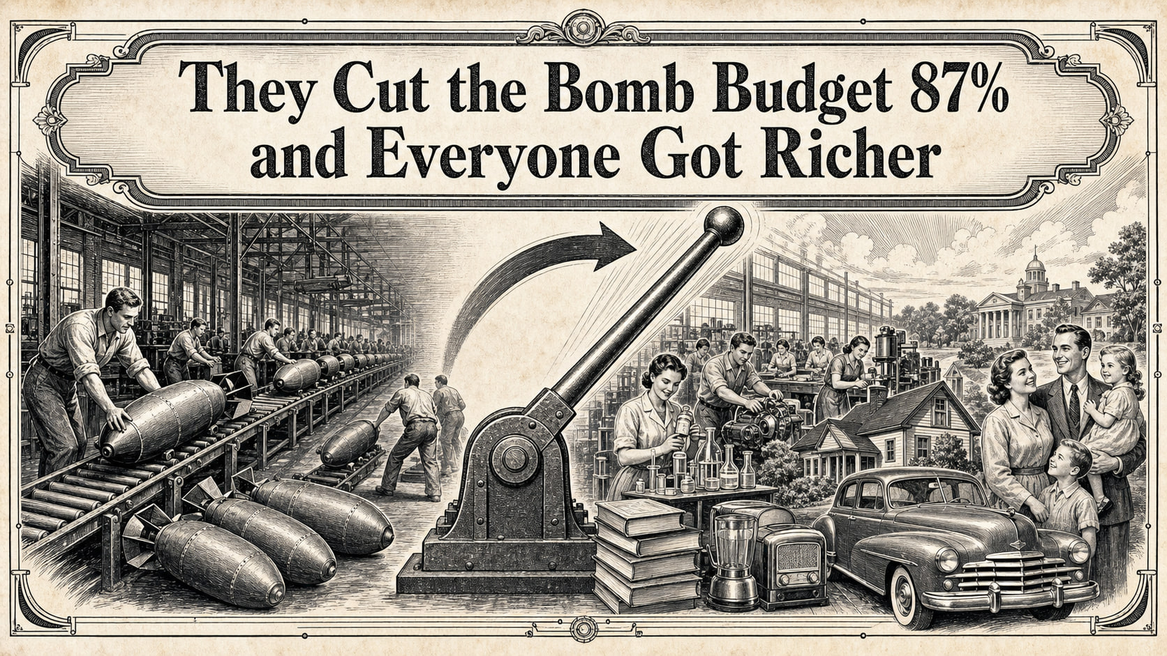 They Cut the Bomb Budget 87% and Everyone Got Richer