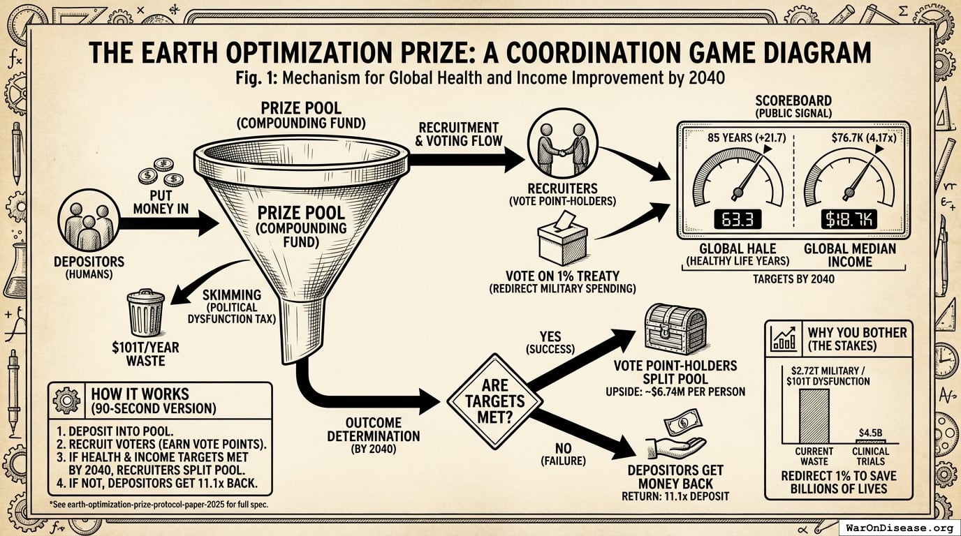 The Earth Optimization Prize – How to End War and Disease